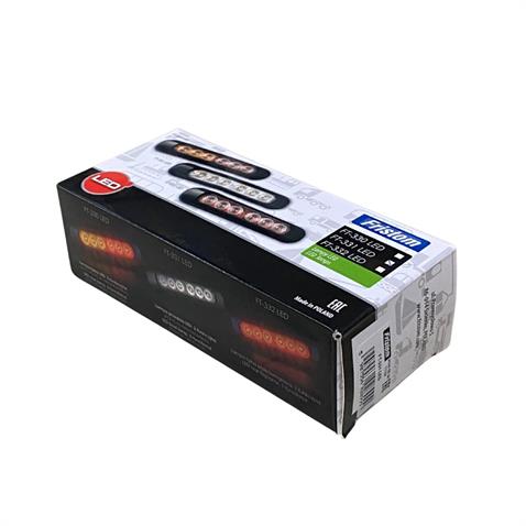 FRISTOM 12V-36V POZİSYON LAMBASI LEDLİ (2 FONKSİYONLU) (SARI-BEYAZ) (132*28 MM) E9