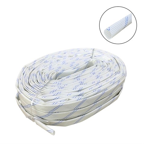 14 MM İZOLELİ CAM ELYAF MAKARON (YANMAZ MAKARON) (PARLAK) (BEYAZ) (1 MT)