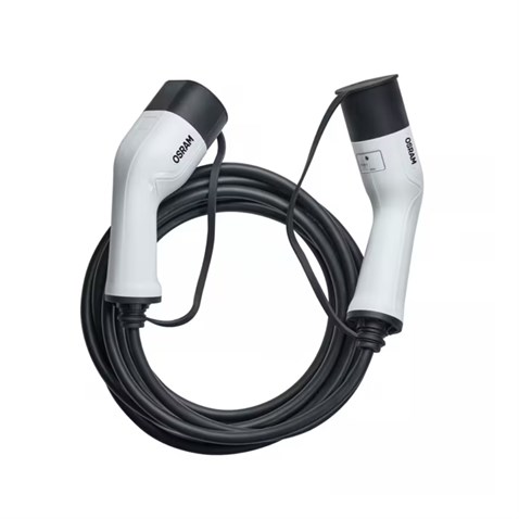 OSRAM 240V AC ELEKTRİKLİ ARAÇ ŞARJ KABLOSU TİP2 (1 FAZLI) (32 A) (7200W=7.2 KW) (5 MT)