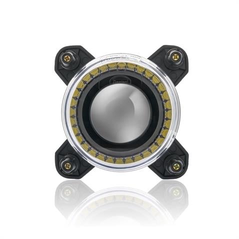 SANEL 12V-24V LED FAR MERCEKLİ (KISA HÜZME) (GÜNDÜZ SÜRÜŞ LEDLİ)(YUVARLAK 90*110 MM) 