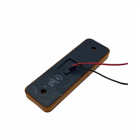 24V YAN SİNYAL LAMBASI DORSE SİDE MARKER SARI (4 LEDLİ) (98*32 MM)