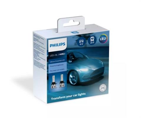 PHILIPS 12V-24V HIR2 CSP LED XENON FAR AMPUL SETİ 6500K (9012)