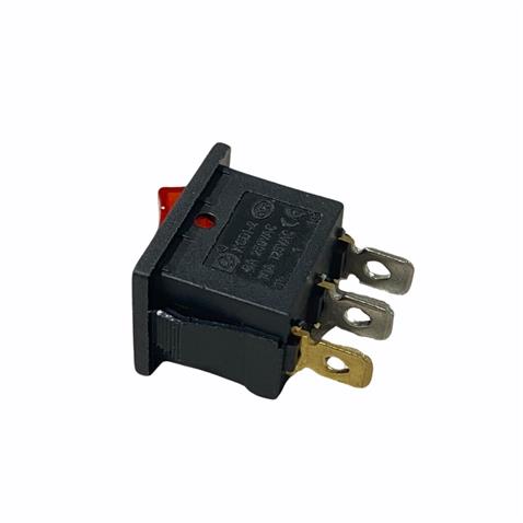 TUŞLU ANAHTAR MİNİ (3 FİŞ) (IŞIKLI) (ON-OFF) (6A 250V /10A 125V AC) (19*13 MM) KIRMIZI