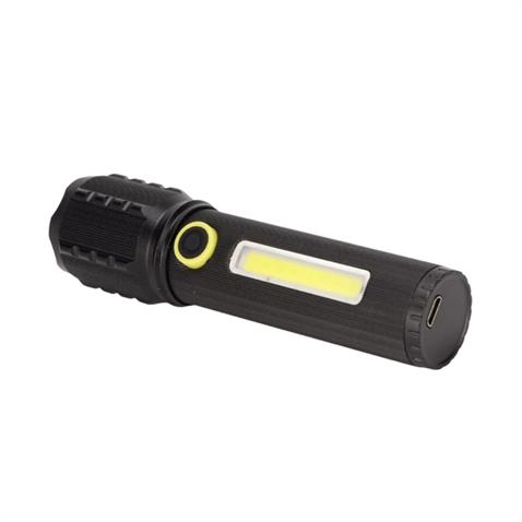 EL FENERİ COB LED (4 FONKSİYONLU-ZOOMLU) (USB ŞARJLI) (METAL KASA PROFESYONEL) (140*32 MM) JF-72