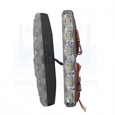 CAR-EK 12V GÜNDÜZ SÜRÜŞ LAMBASI 8-LEDLİ 2 CM X 16 CM (2 AD)
