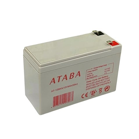 ATABA 12V 9 AH DEEP CYCLE JEL AKÜ (BÜYÜK FİŞLİ 6.3 MM) (150*65*90) (2.45 KG)