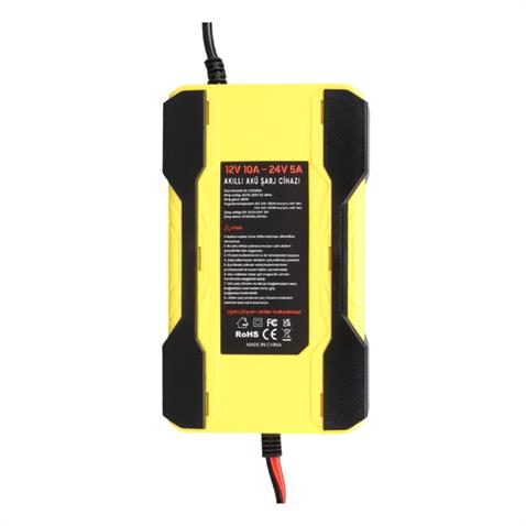UCOMEN 12V-24V ŞARJ REDRESÖRÜ (AKILLI AKÜ ŞARJ CİHAZI) (OTOMATİK 10 A) 7 AŞAMALI ŞARJ (+AGM/JEL)