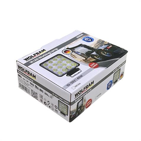 WOLFRAM 10V-30V ÇALIŞMA LAMBASI KARE (16 LEDLİ) (108*108*40 MM) E9