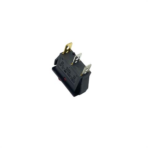 TUŞLU ANAHTAR IŞIKLI DAR TİP KIRMIZI (3 FİŞ) (ON-OFF) (15A 250V / 20A 125V AC)