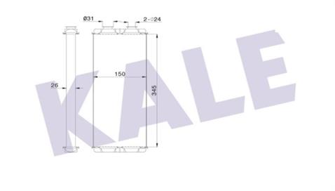 KALE KALORİFER RADYATÖRÜ (PETEĞİ) MERCEDES ATEGO 1994 >/MERCEDES AXOR 2004 > 