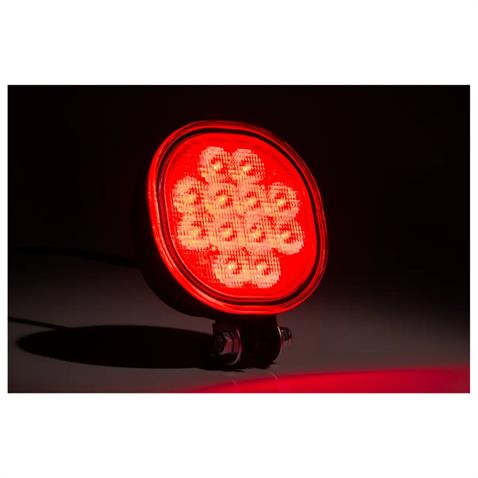 FRISTOM 12V-24V ARKA SİS LAMBASI (KIRMIZI) (12 LEDLİ) (3W) (75 MM) E9