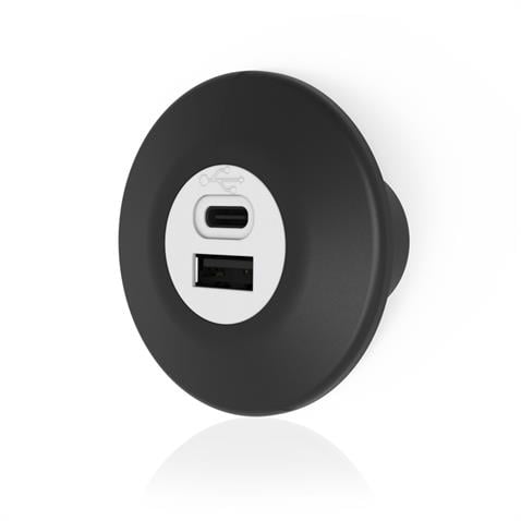 SANEL 12V-24V TELEFON ŞARJ CİHAZI (USB+TYPE-C) (1A X 2) (YEŞİL LED IŞIK)