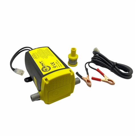 24V SIVI AKTARMA POMPASI 150W (40 LT/DK) (DIŞTAN) (GİRİ > ÇIKIŞ 19 MM) (170*95*90 MM)