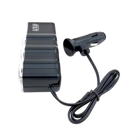 12V-24V ÇAKMAK SOKETİ (ENERJİ SOKETİ) (ÇAKMAK 3 + USB 1 ŞARJLI 0.5 A) (KABLOLU)