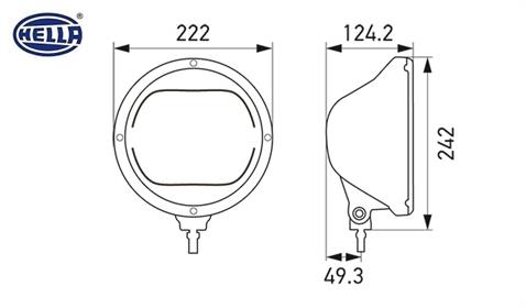 HELLA 12V SİS LAMBASI FULL LED RALLYE 3003 BEYAZ YUVARLAK (DELİCİ) (222 MM)