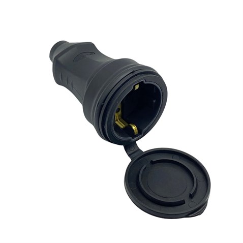 220V-240V DİŞİ FİŞ (PRİZ) (1X16A) (KAUÇUK) (TOPRAKLI) SEYYAR