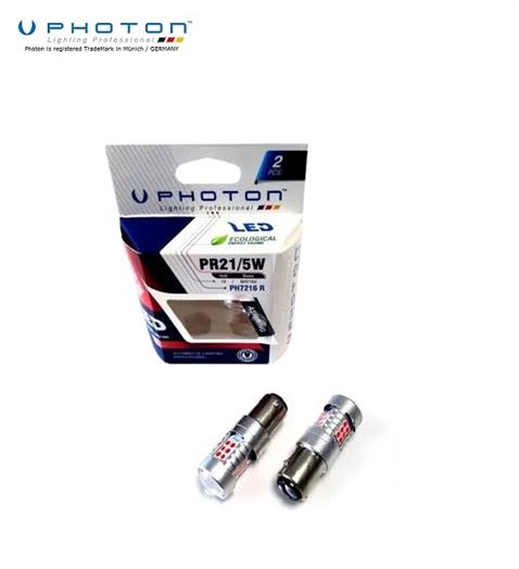 PHOTON 12V 1016 AMPUL 15 LEDLİ MERCEKLİ KIRMIZI (2 AD)