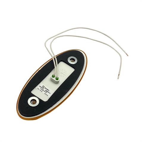 12V-24V YAN SİNYAL LAMBASI DORSE SİDE MARKER SARI OVAL (4 LEDLİ) (120*50 MM)