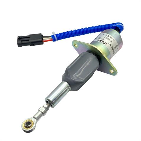 12V STOP SELENOİDİ KULAKLI (MAFSALLI-DELİK 6 MM) (SOKETLİ) CUMMINS MOTOR