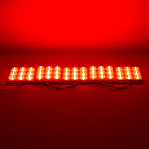 12V MODÜL LAMBA ÇAKARLI CAMLI 9-LEDLİ KIRMIZI (81*56 MM)