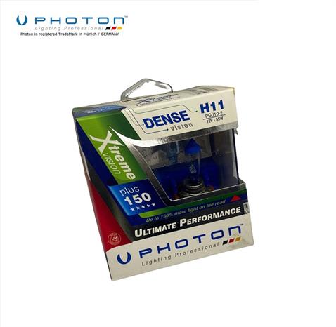 PHOTON 12V H11 AMPUL 55W +%150 FAZLA IŞIK X-TREME VISION (2 AD)
