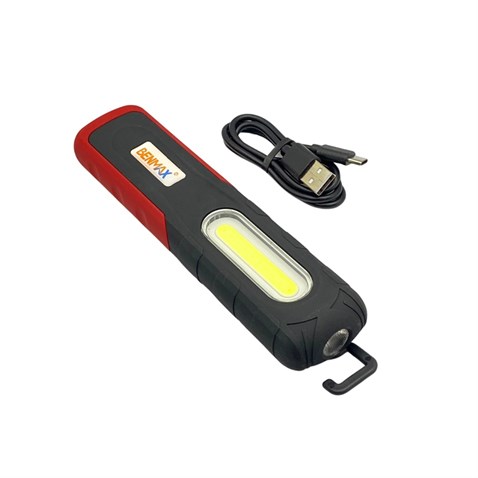 EL FENERİ-ÇALIŞMA LAMBASI LEDLİ (3 FONKSİYONLU) (USB ŞARJLI) (MIKNATISLI-ASKILI-AYAKLI) 170*40 MM