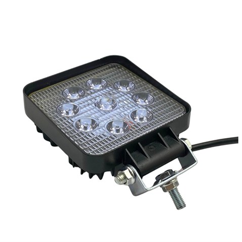 9V-60V ÇALIŞMA LAMBASI KARE 27W (9 LEDLİ) (109*109*45 MM) KALIN TİP