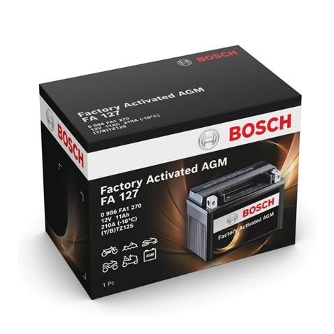 BOSCH 12V 11 AH MOTOSİKLET AKÜSÜ AGM 210 A (EN) (150*87*110) (BTZ12S) (YTZ12S) (FA127)