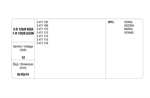 MEGA MARŞ KÖMÜRÜ DELCO EM OPEL (4 AD)