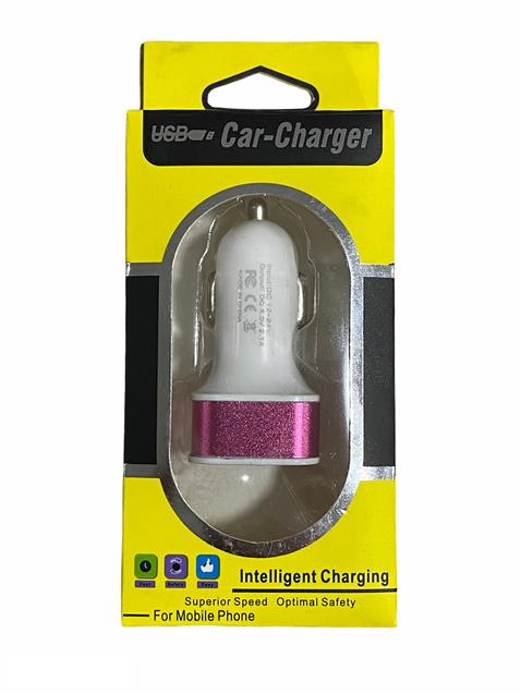 12V-24V TELEFON ŞARJ CİHAZI 2.1 A/1 A (ÇAKMAK GİRİŞLİ) (2 X USB GİRİŞLİ) BEYAZ