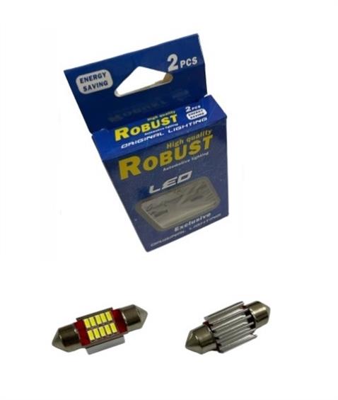 ROBUST 12V SOFİT AMPUL 10 LEDLİ BEYAZ (31 MM) (2 AD)