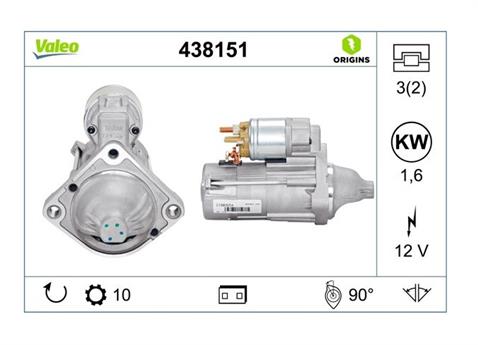 VALEO 12V MARŞ MOTORU 10 DİŞ 1.6 KW BMW 1 SERİ/3 SERİ/5 SERİ/X3 2003 >