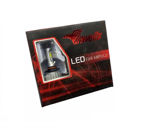 INWELLS 9V-32V HB3 9005 COB LED XENON FAR AMPUL SETİ 6000K 9000 LÜMEN
