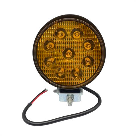 10V-30V ÇALIŞMA LAMBASI 9 X 3W POWER LEDLİ YUVARLAK (115*128 MM) SARI