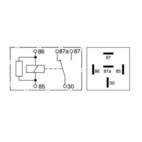 24V RÖLE 5 UÇLU 50 A (DİRENÇLİ) (30-85-86-87-87a) OEM