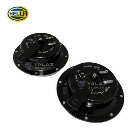 HELLA 24V DİDİT KORNA SÜPERTON 300/400 HZ (KROM) (91 MM) (TAKIM)