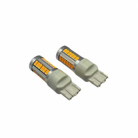 12V 1016 AMPUL DİPSİZ T20 33 LEDLİ SARI (MERCEKLİ) (2 AD)