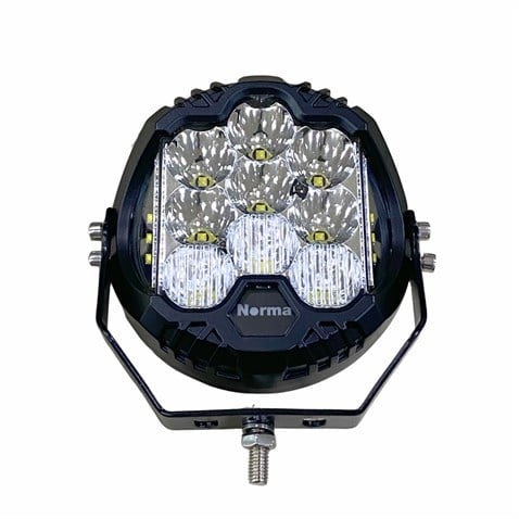 9V-80V LED LAMBA OFF-ROAD 3 FONKSİYONLU (9 LEDLİ) BEYAZ (YUVARLAK) (120 MM*50 MM)
