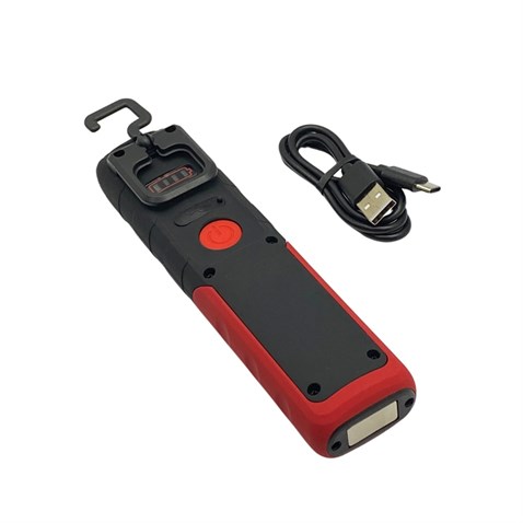 EL FENERİ-ÇALIŞMA LAMBASI LEDLİ (3 FONKSİYONLU) (USB ŞARJLI) (MIKNATISLI-ASKILI-AYAKLI) 170*40 MM