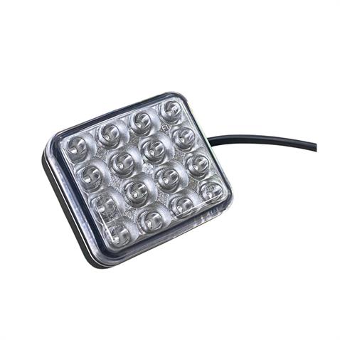 FRISTOM 12V-24V ARKA SİS LAMBASI (ŞEFFAF-KIRMIZI) (16 LEDLİ) (78*68 MM) E9