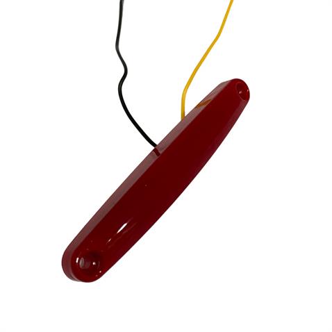 12V-24V PARMAK LAMBA NEON LEDLİ KIRMIZI (MAT) (100*13 MM)