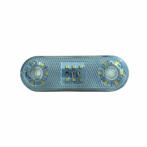 12V-24V YAN PARK LAMBASI DORSE SİDE MARKER FONKSİYONLU BEYAZ YM (18 LEDLİ) (113*38 MM)
