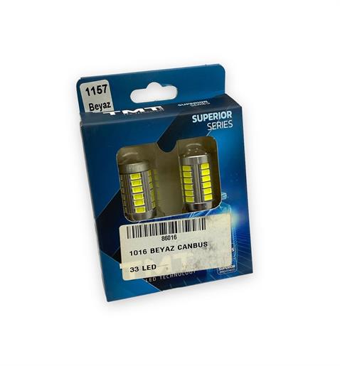12V 1016 AMPUL 33 LEDLİ BEYAZ (MERCEKLİ) CB (2 AD)