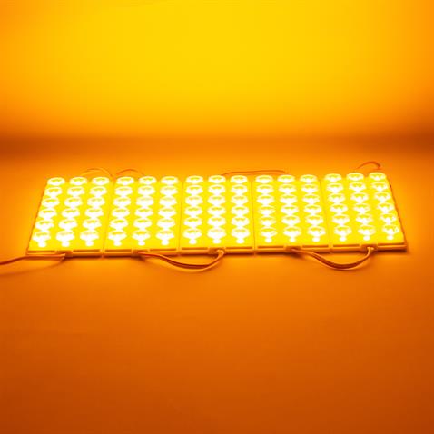12V MODUL LAMBA 18-LEDLİ (CAMLI) KABLOLU SARI (137*57 MM)