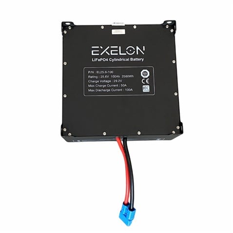 EXELON 25V 100 AH LITHIUM AKÜ (LIFePO4 CYLINDRICAL BATTERY) 2560Wh (385*370*210)