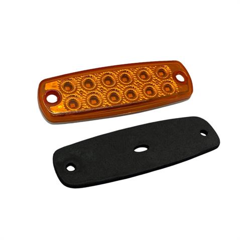 12V-24V İKAZ LAMBASI ÇAKARLI 12-LEDLİ SARI (125*43 MM)