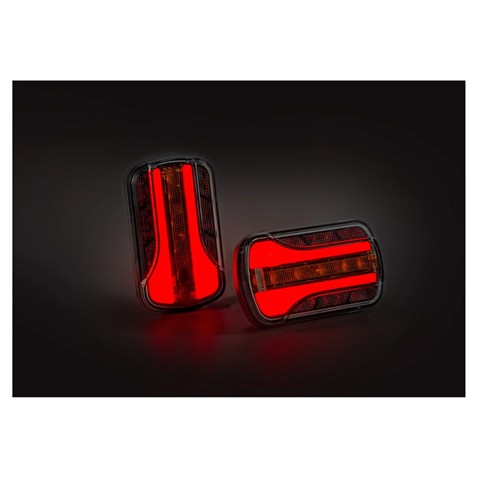 FRISTOM 12V-30V STOP LAMBASI LEDLİ (3 FONKSİYONLU) (120*70 MM) E9