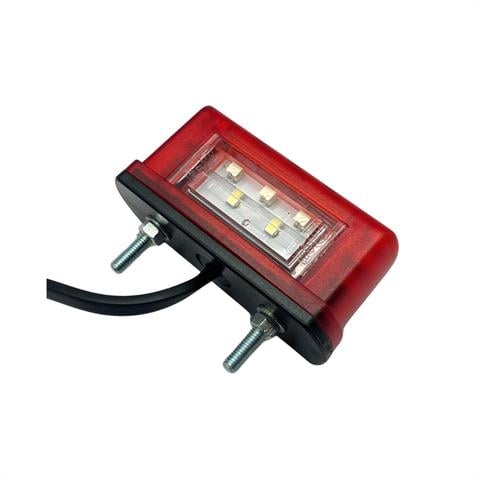 FRISTOM 12V-30V PLAKA-POZİSYON LAMBASI LEDLİ (KIRMIZI) (82*30 MM) E9