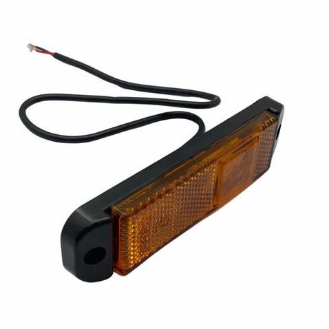 12V-24V YAN SİNYAL LAMBASI (SİDE MARKER) LEDLİ SARI KRONE TİP DORSE (130*32 MM)
