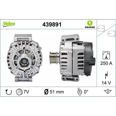VALEO 12V ALTERNATÖR DİNAMO 250 A MERCEDES GLE/GLS